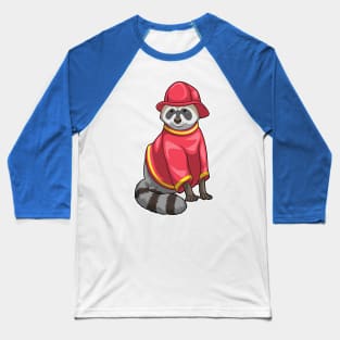 Racoon Firefighter Fire department Baseball T-Shirt